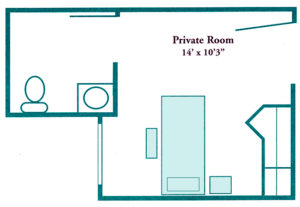 Skilled Nursing Private Room Floor plan