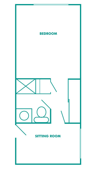 435-al-suite Floor plan image - Assisted Living Suite, 435 square feet, 2 room suite